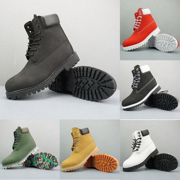 

fashion designer mens boots military women chestnut triple black white camo hiking leather ankle ladies boot womens sports sneakers 36-45, White;red