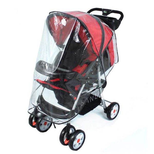 

baby stroller accessories universal clear waterproof rain cover dust shield zipper open fit most strollers pushchairs raincoats