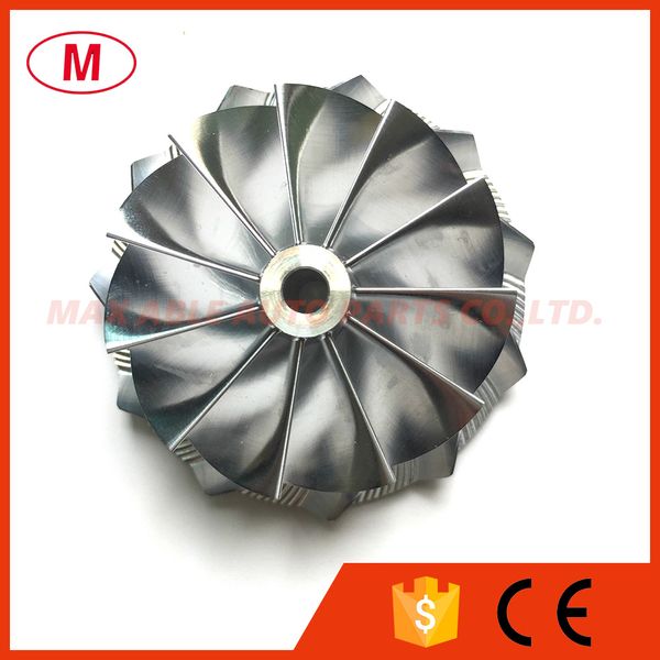 

td04hl 49189-x 20t 47.04/58.00mm 11+0 blades reverse turbo billet compressor wheel/aluminum 2618/milling wheel for turbocharger cartridge