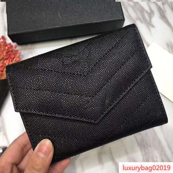 

luxury real leather women wallet short purse card coin three folds ladies handbag designer zipper bag famous