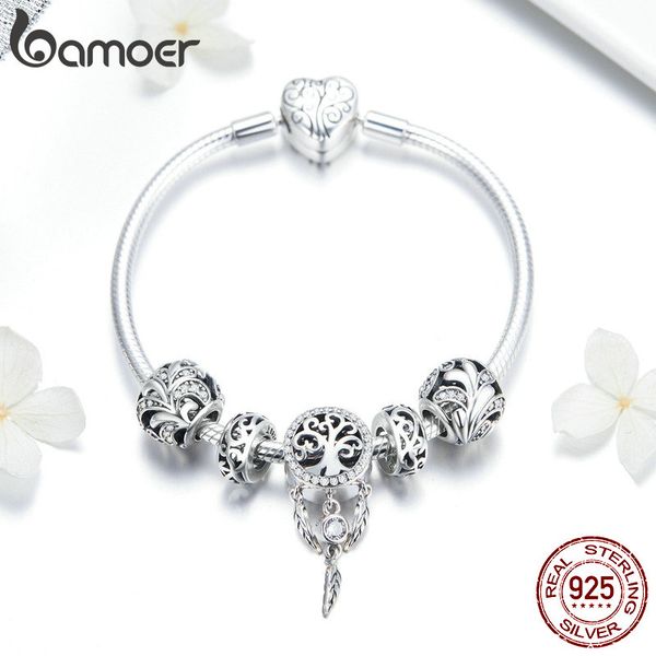 

wholesale- silver dream catcher forest tree leaves charm bracelets for women jewelry anniversary birthday gift, Black