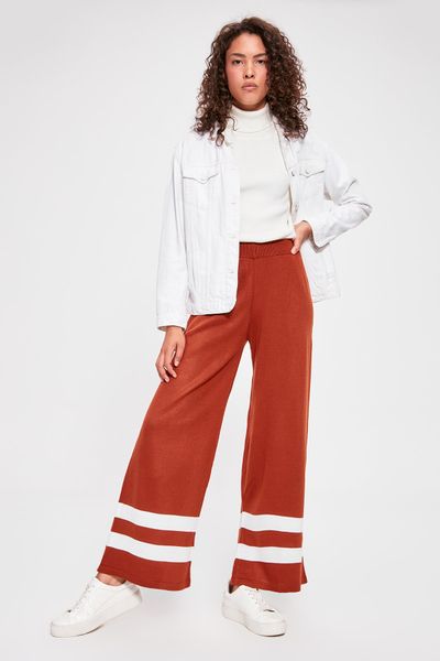 

trendyol tile pettitoes ribbon detail sweater pants twoaw20yn0007, Black;white