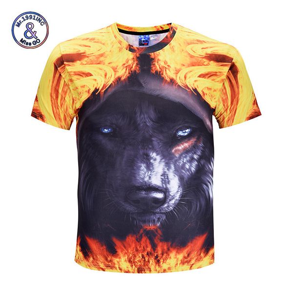 

мужская дизайнерская 3d цифровая печать футболка мультфильм аниме серый волк animal performance team короткая футболка рубашка, White;black