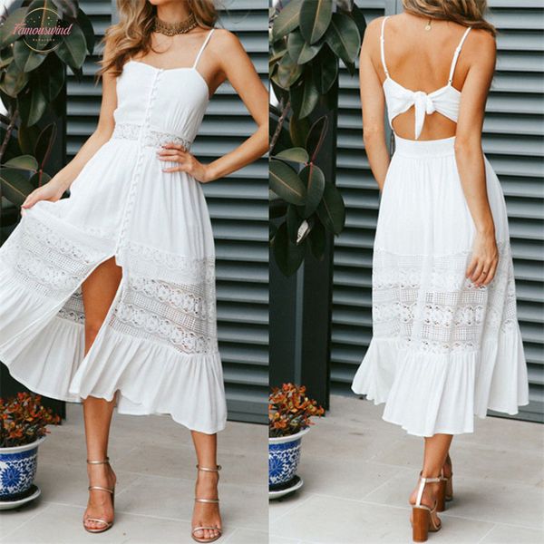 

casual dresses 2020 women white lace split dress elegant sleeveless holiday maxi boho floral summer beach long dress evening party dress, Black;gray