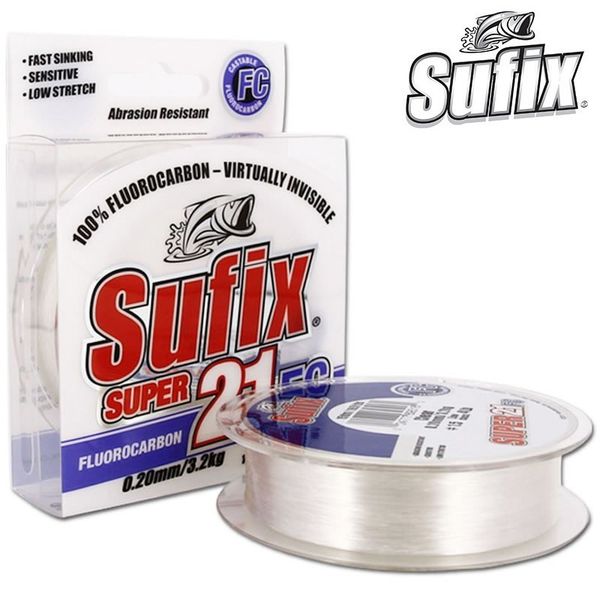 

sufix super 21fc 150m super strong true fluorocarbon fishing line carbon line front wireway transparent monofilament