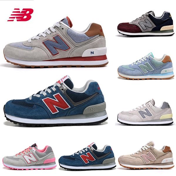 

2019 Cheap Designer 574 Casual shoes for men triple black white pink Wine red womens sports sneakers trainers Breathable vintage EUR 36-44