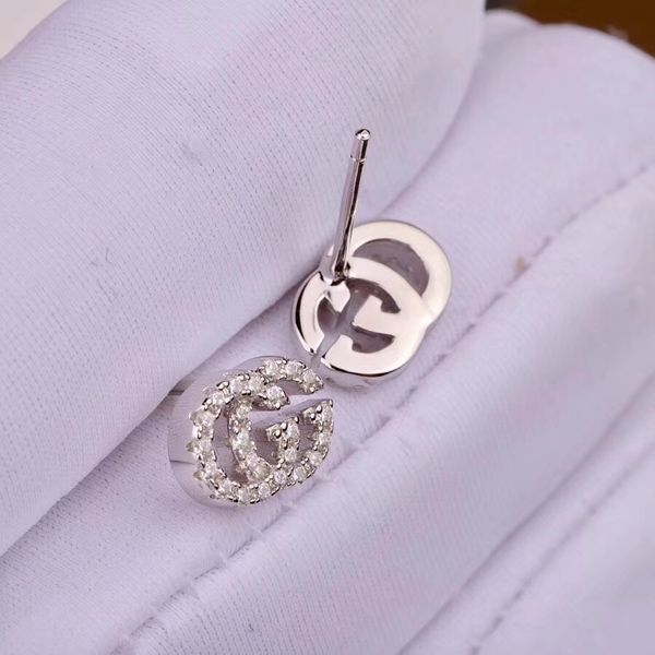 

s925 серебро новое прибытие лучшие друзья полые слова для earings большой бриллиантовые серьги для женщин белый циркон серьги подарок ps5771, Golden