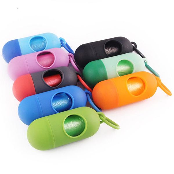 

mix color pet dog poop bag pill shape pet dog poop bag disposable pet waste bag litter box pets dogs trash cleaning supplies for dogs