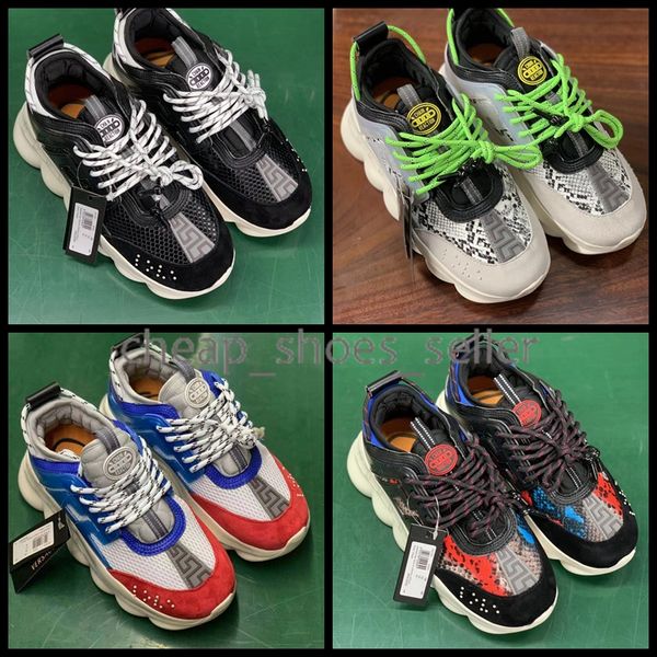 

snake skin chain chain reaction luxury designer shoes mens womens 2019 new fashion district medusa lux chaussures de homme femme size 36-45, White;red