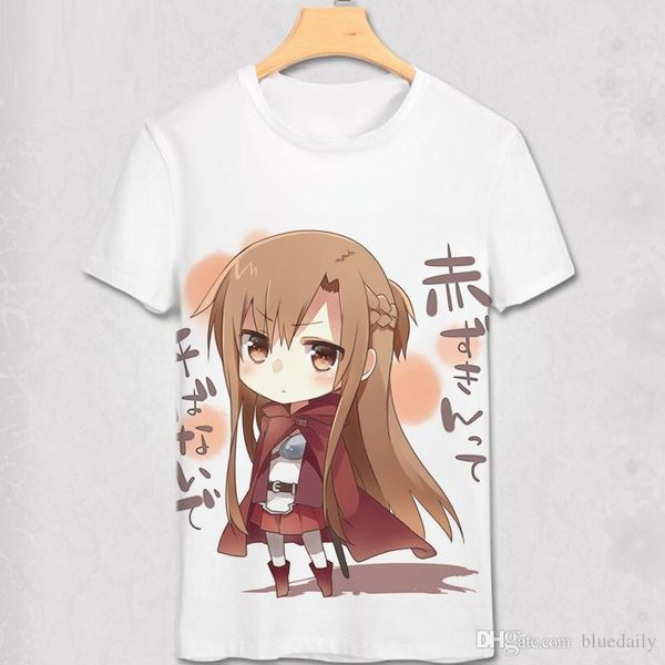 Nova Novidade Moda Anime Espada Arte Online T Shirt Yuki Asuna Tshirt 3D Impressão Sexy Divertido T-shirt Cosplay Traje Cosplay Menwomen Camisa