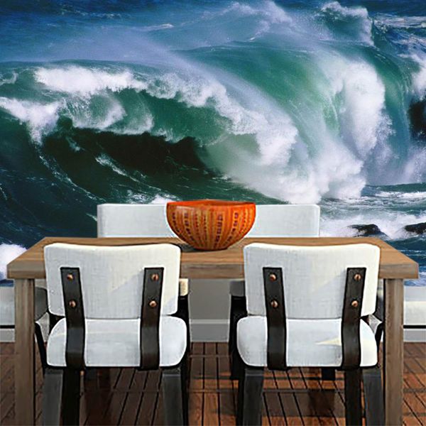 

self-adhesive] 3d big ocean wave 37125 wall paper mural wall print decal murals