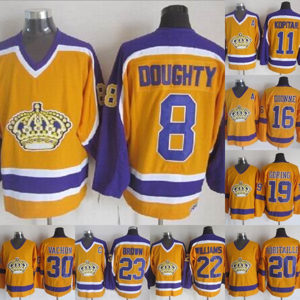 

Los Angeles Kings 30 Rogatien Vachon 18 Dave Taylor 16 Marcel Dionne 20 Luc Robitaille 99 Wayne Gretzky 19 Butch Goring Hockey Jersey