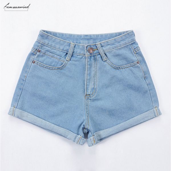 

high vintage crimping waist denim women 2019 europe style new fashion brand slim casual femme short jeans mujer plus size, White;black