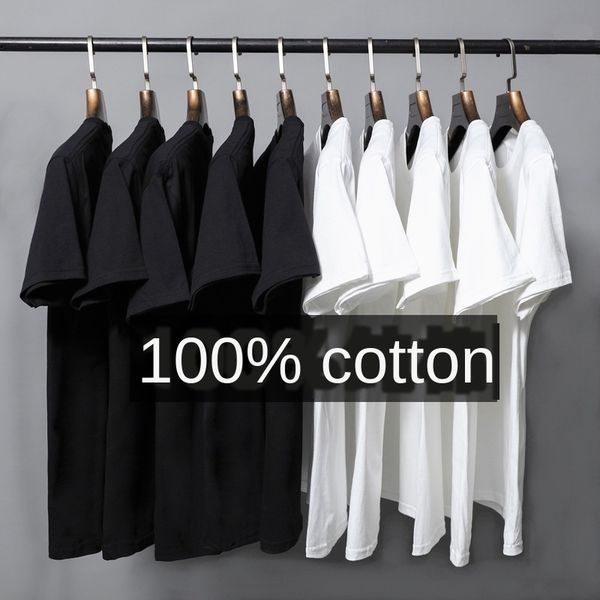 

mens designer t-shirt men women printed black and white solid color round neck large size short sleeve, White;black