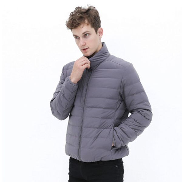 

down jacket seam-boys stand collar  casual sports style clothing trend males parkas 2020 winter new quality, Black
