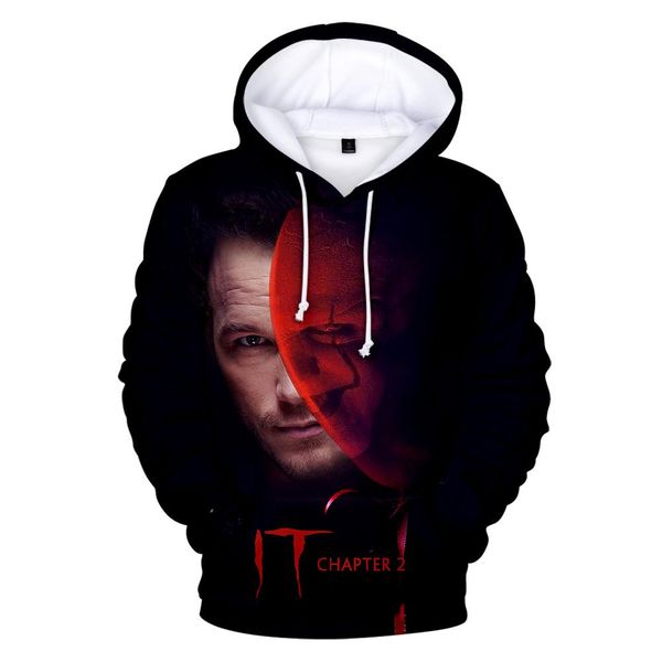 

sharp eyes it chapter 2 hoodies sweatshirt men/women hip hop trendy popular it chapter 2 long sleeve hoodies clothing, Black
