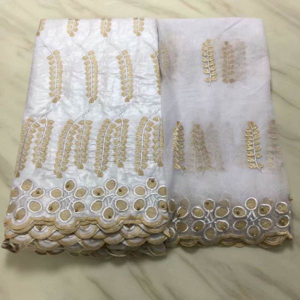 

african lace fabric african jacquard embroidered fabric bazin riche getzner for nigerian fashion dresses with beads 699903246457, Black;white