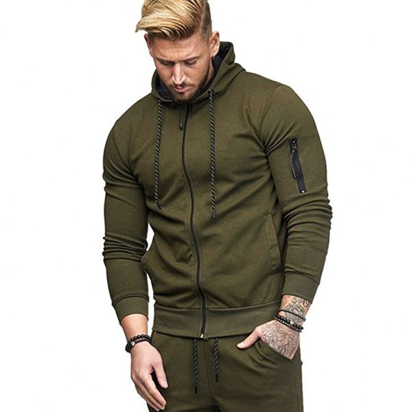 

fashion men's autumn winter casual zipper long sleeve hoodie blouse m-3xl hoodies hoodie streetwear sudadera hombre, Black
