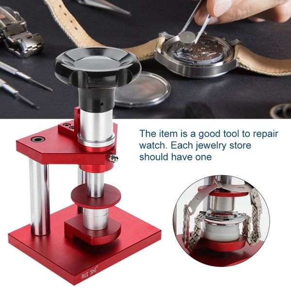 

screw type precise crystal bezel watch back case cover press tool with 20 dies pressing repair tool for watchmaker watch parts a
