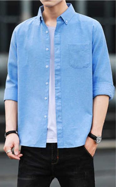 

men's shirt men's long-sleeved korean version of the trend handsome casual spring 2020 new all-match shirt men's, White;black