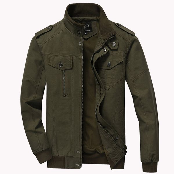 

men's cargo jacket cotton pilot jacket coat plus size 6xl autumn winter outwear bomber flight jackets jaqueta masculina, Black;brown