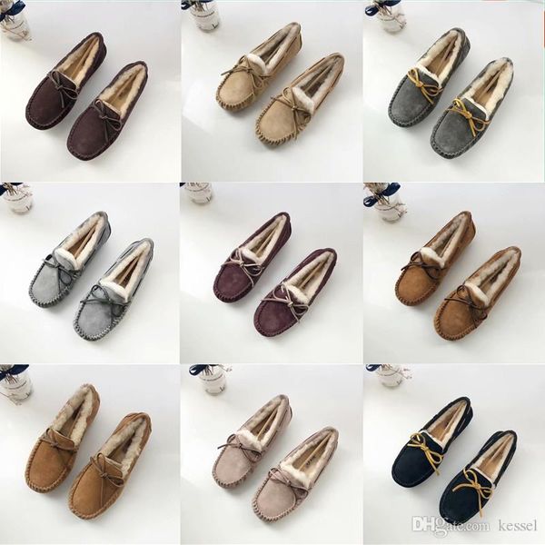 

5612 classic casual peas shoes winter australia classic snow boots khaki pink red women's shoes 35-40, Black