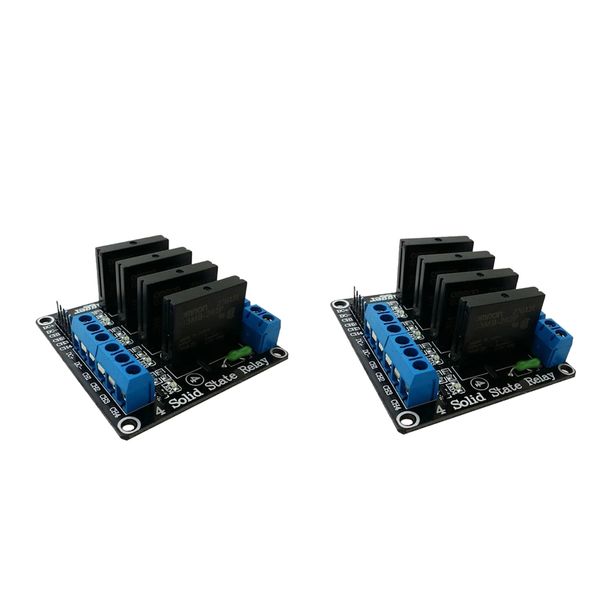 

2pcs state relay module high level trigger with fuse 240v 2a 4 channel 12v