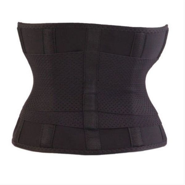 

thermo sweat neoprene body shaper slimming waist trainer cincher waist belt, Black;white