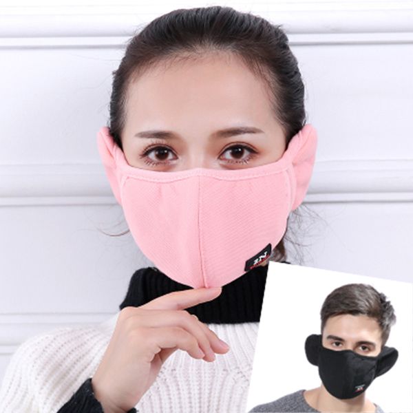 

winter fashion korean version of cotton earmuffs ride warm breathable dust and cold cute warm christmas gift ear clip, Blue;gray