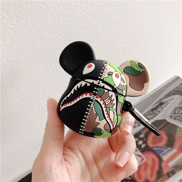 

3d cartoon silicone for airpods pro case for designer airpod pro case cover with keychain apple wireless bluetooth headset case
