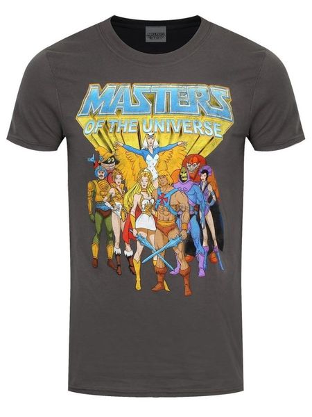 

he man masters of the universe group men& grey t shirt, White;black
