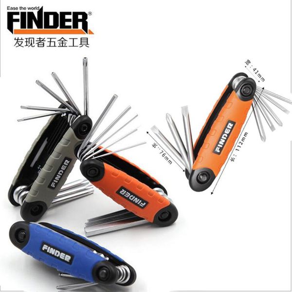 

8pcs multi-size portable foldind screwdriver set hex wrench, ball head hex ,plumscrewdriver lightweight spanner