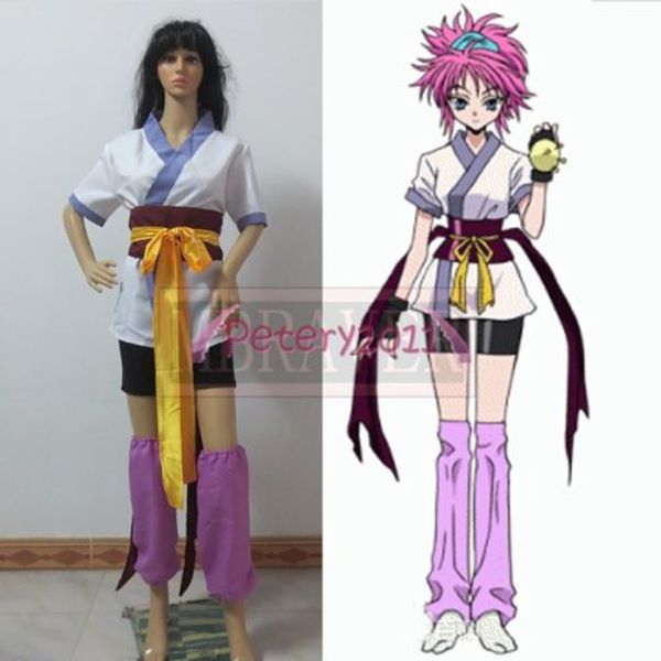 

hunter x hunter machi kimono cosplay costume uniform custom made, Black;red
