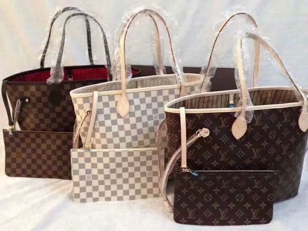 

женщины Louis Vuitton LV сумочка кожаная сумка хозяйственные сумки плечо handpick мать сумка pruse кошельки