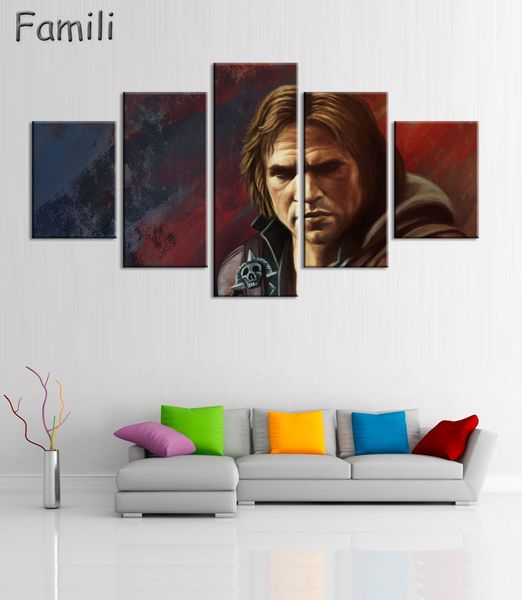 

5 pcs/set 2017 Game painting Assassins Creed canvas fabric poster wall art room decor home decoration (Unframe ),canvas art