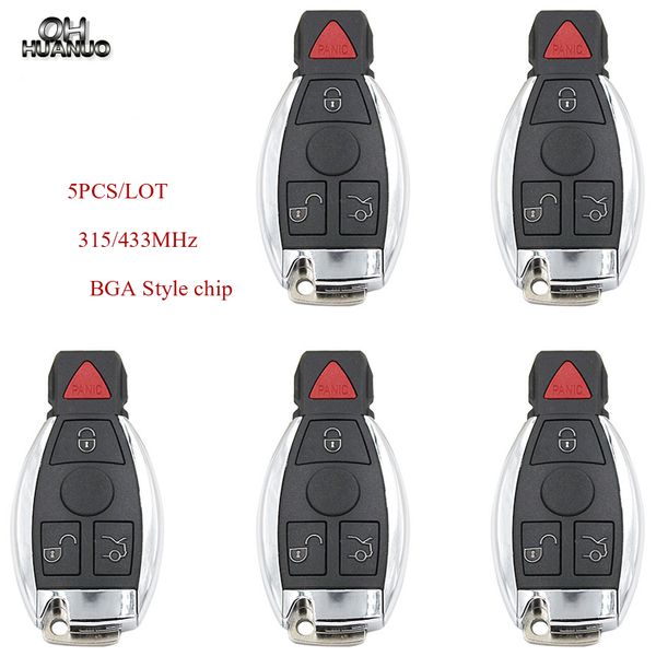 

5pcs/lot 3+1 buttons remote key bga smart remote key 4 buttons with nec chip 315/433mhz for after year 2000