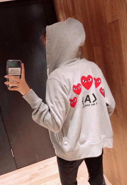 

19ss Высочайшее Качество CDG PLAY Свитер футболка бог страха Пуловер С Длинным Рукавом