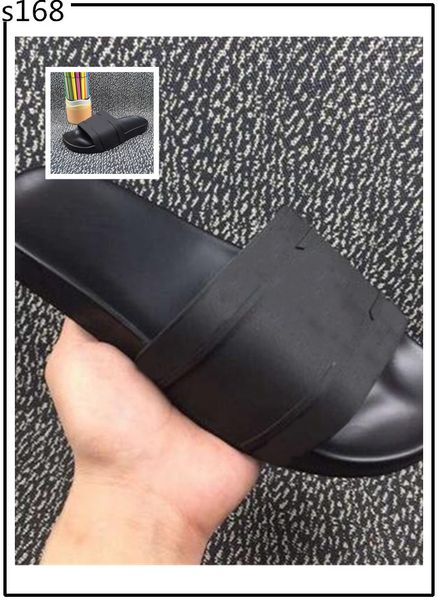 

mens striped sandals medusa scuffs causal non-slip summer blue slippers flip flops slipper 8, Black