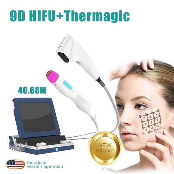 

new arrival 9d hifu with thermage machine skin tightening, wrinkle remover, anti-aging double chine removal with 8 heads 10000 s
