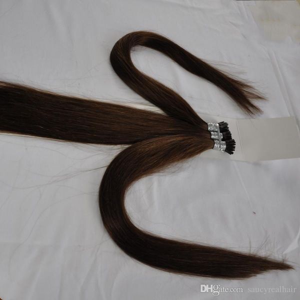 

16'' 18" 20" 22" 24" keratin stick i tip human hair extensions 200g 1g/s 100% indian remy hair, dhl, Black