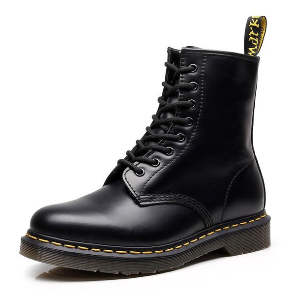 

6 colour brand leather ankle boots autumn winter women men's boots black motorcycle outdoor working snow men shoes