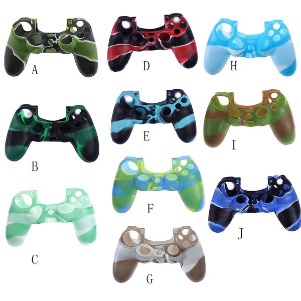 

camouflage silicone rubber case skin grip cover for playstation 4 ps4 controller anti slip silicone rubber protective skin case