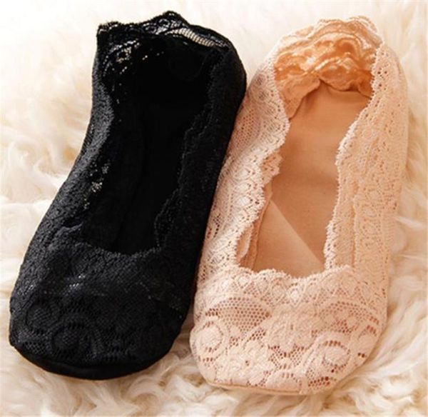 

lace womens designer socks casual shallow low cut non slip womens invisible socks cute womens underwear females clothing, Black;white