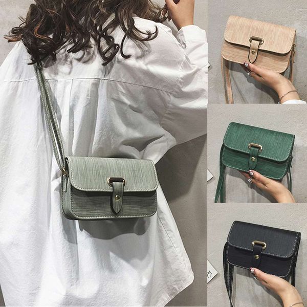 

15#fashion women solid button color shoulder bags small bags for women messenger phone bag dames tassen