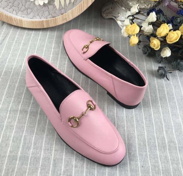 

new ladies flat bottom leather shoes, genuine leather, big bottom, 5 colors, full size package 35-41, black, white, brown, pink, red. t07