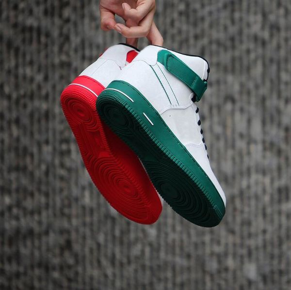 

forces mid high 07 lv8 premium id one running skateboard shoes 3m mandarin duck red green what the women mens trainers sports 1