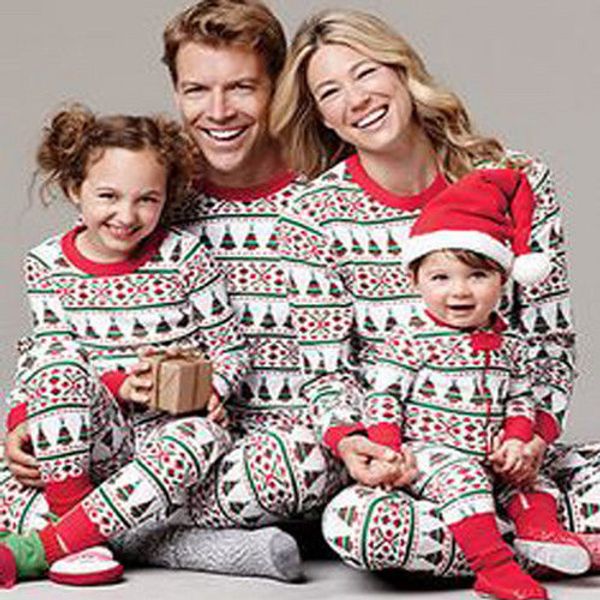 

fashion family matching women kids christmas pajamas nightwear pajamas family sets, Blue