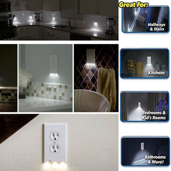 

cover hallway bathroom with led lights night angel wall outlet cover plate plug