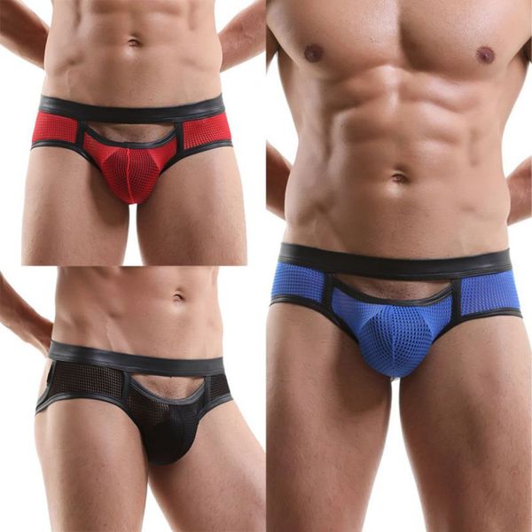 

gym clothing sports men underwear through hollow back t-shaped appeal u convex big bag, White;black