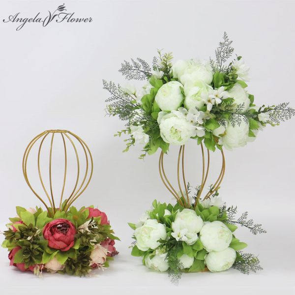

custom artificial flower ball centerpieces bottom flower garland decor wedding bouquet home table party rose peonies leaf